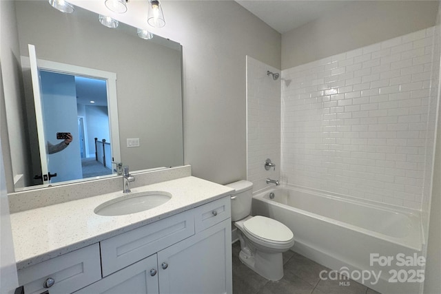 1875 Rock Hill Church Rd Unit 4, Matthews, NC 28104 - full bathroom with shower / bath combination, tile patterned flooring, and vanity