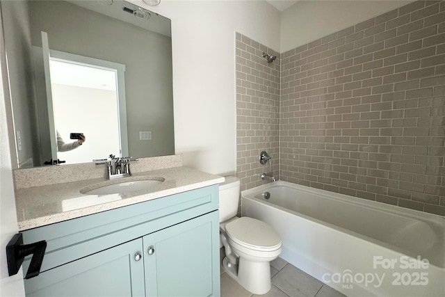 1875 Rock Hill Church Rd Unit 4, Matthews, NC 28104 - full bathroom featuring vanity, washtub / shower combination, and tile patterned floors