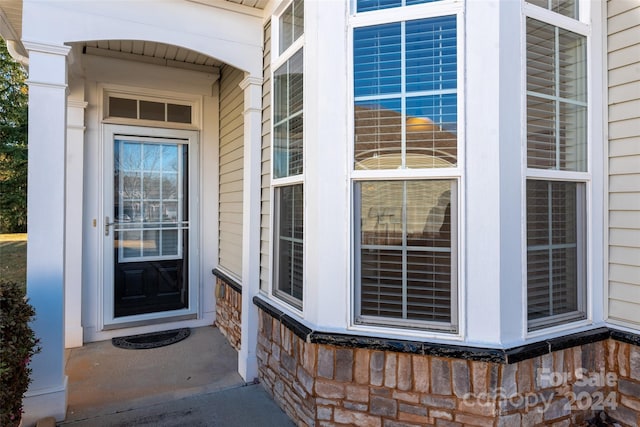 view of doorway to property