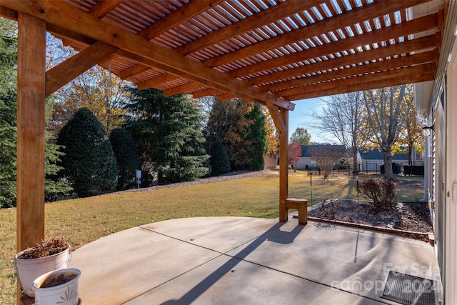 view of patio / terrace with a pergola