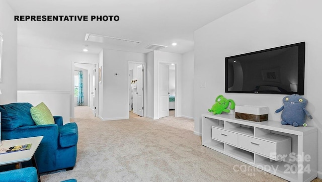 view of carpeted living room