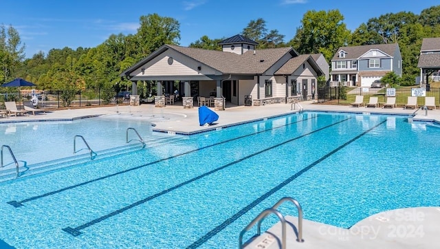 view of pool with a patio area