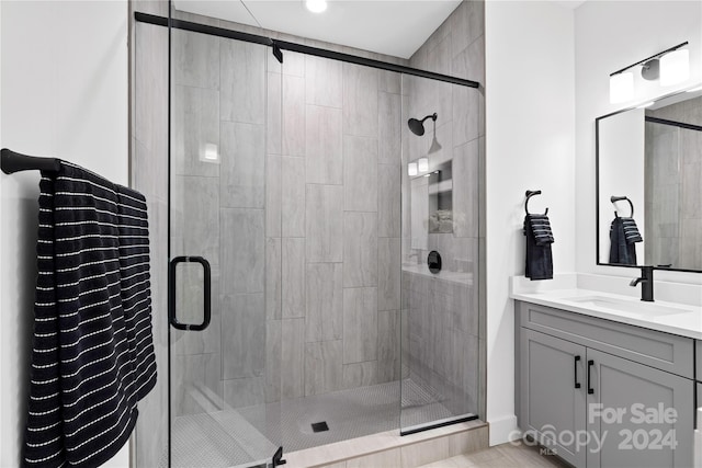 20 Heartleaf Cir Lot 7, Arden, NC 28704 - bathroom featuring vanity and a shower stall