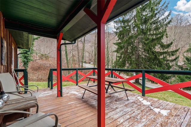 view of wooden terrace