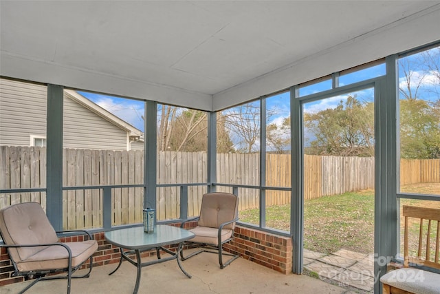 view of sunroom