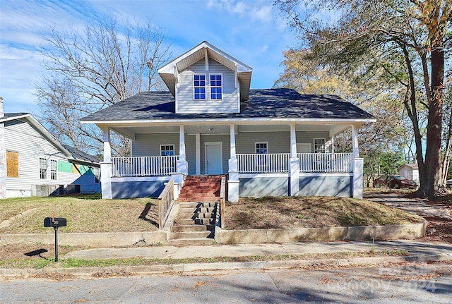 bungalow-style home with covered porch