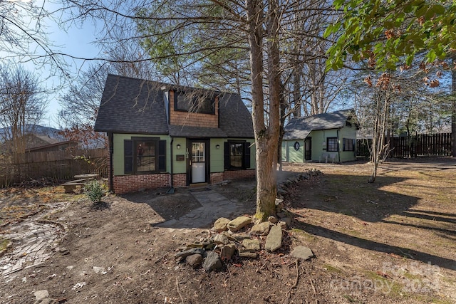 view of front of home with a patio area