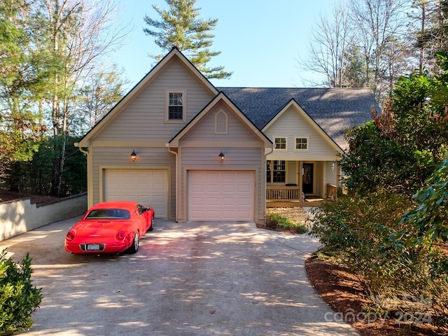 view of property with covered porch