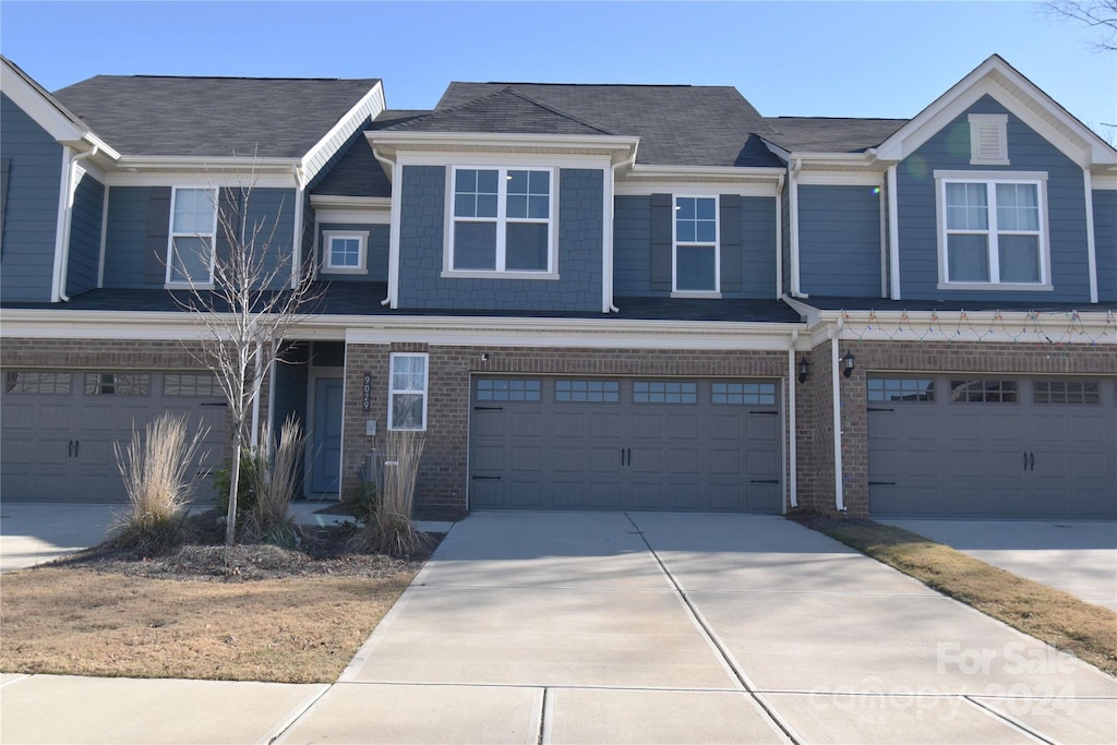 view of property featuring a garage