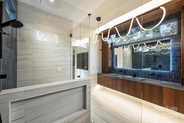 bathroom featuring tile patterned floors and vanity