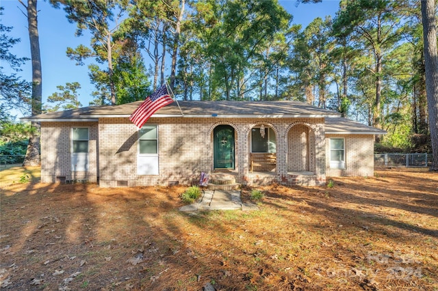 view of ranch-style home