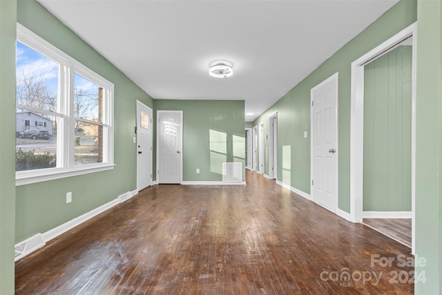 interior space featuring dark hardwood / wood-style flooring