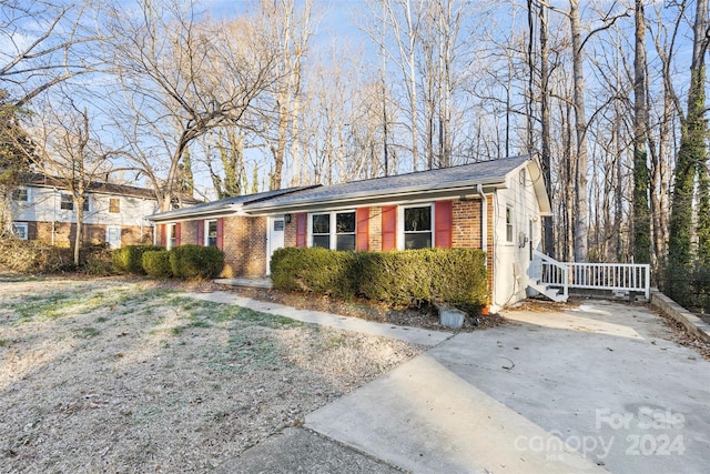 view of ranch-style home