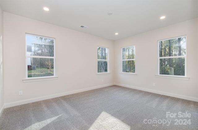 view of carpeted empty room