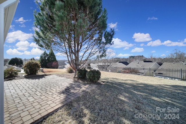 view of yard with a patio area