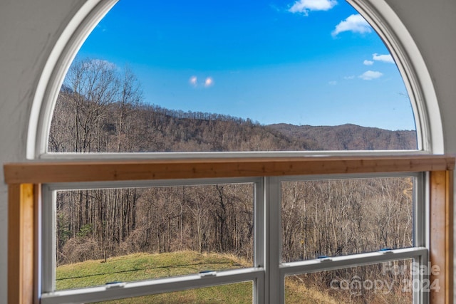 interior details with a mountain view