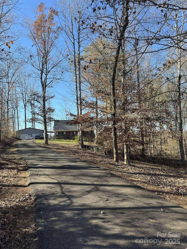 view of road with aphalt driveway