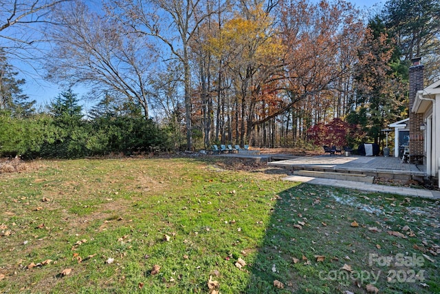 view of yard with a patio