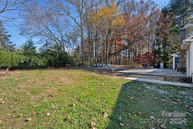 12128 Robins Nest Ln, Charlotte, NC 28269 - view of green lawn featuring a patio area