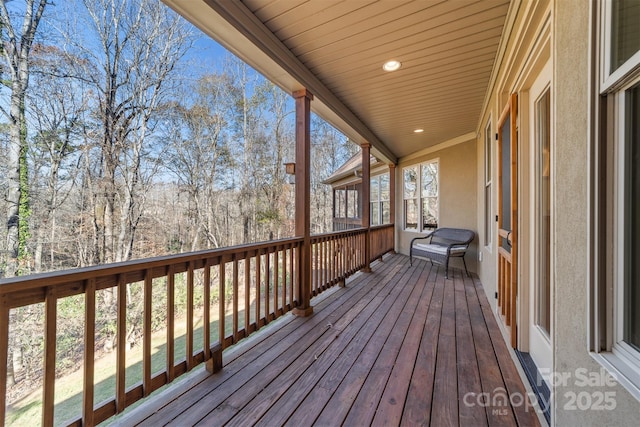 view of wooden deck