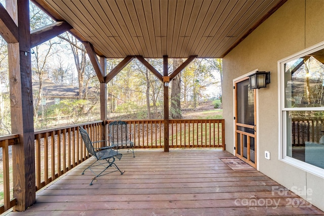 view of wooden deck