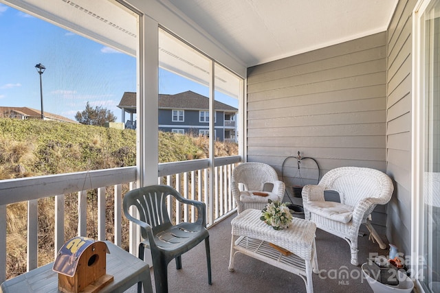 view of sunroom