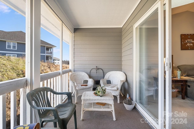 view of sunroom