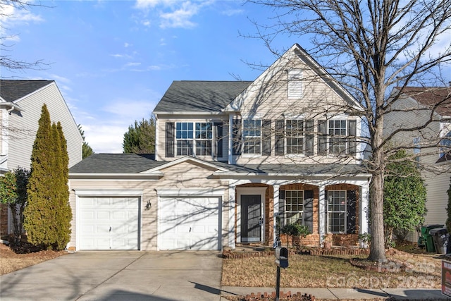 front facade featuring a garage