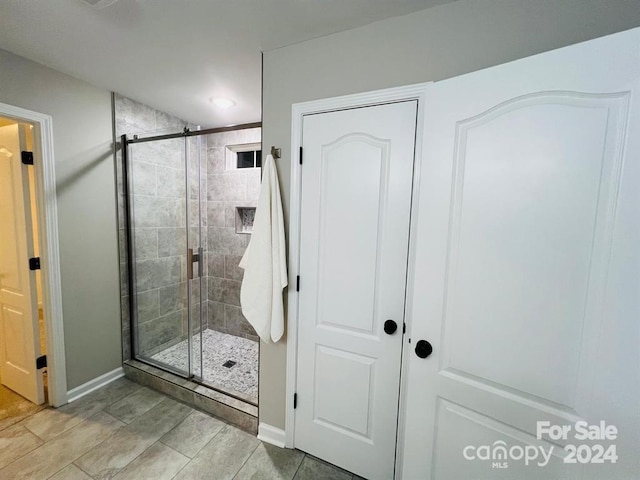 bathroom with walk in shower