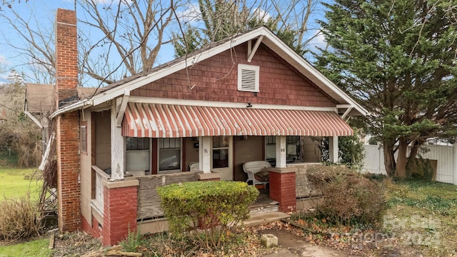 view of front of home with a porch