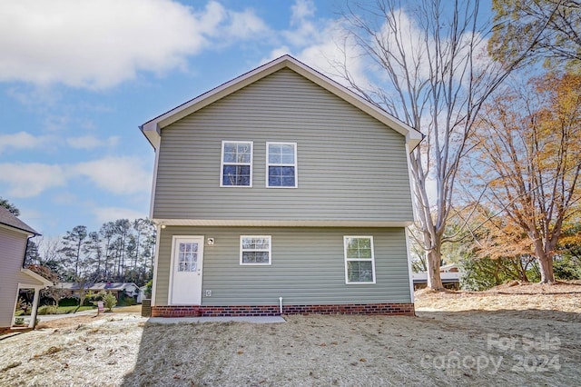 view of back of property