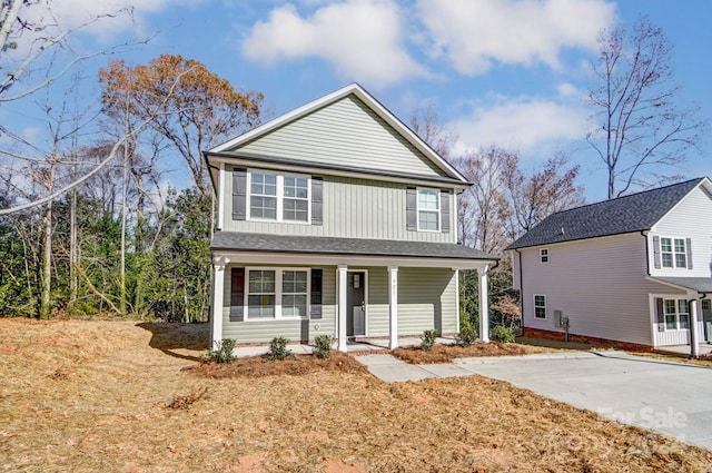 front of property featuring a porch