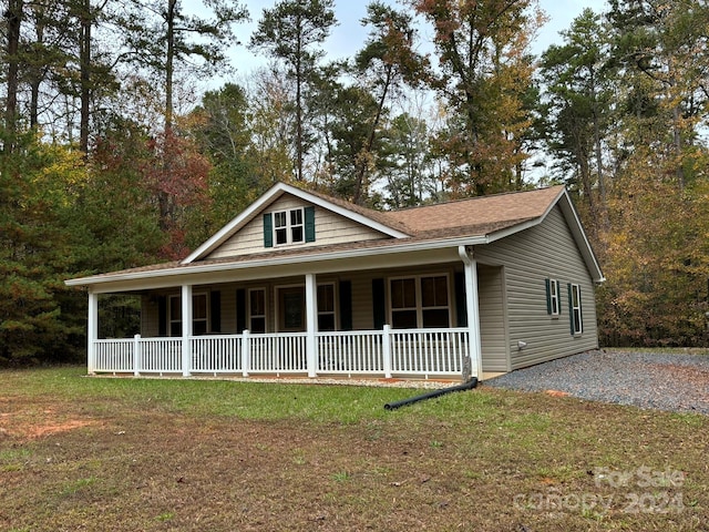 view of front of property with a porch