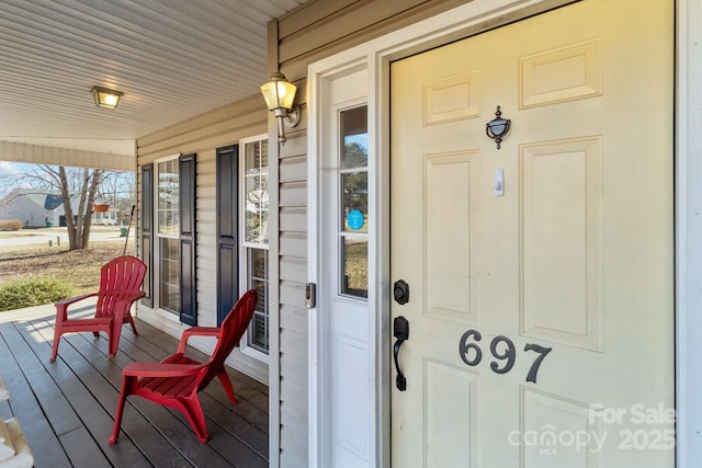 view of doorway to property