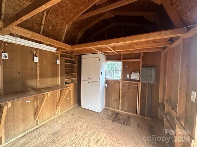 storage room featuring electric panel