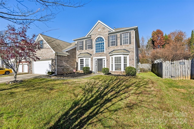 view of front of house with a front lawn