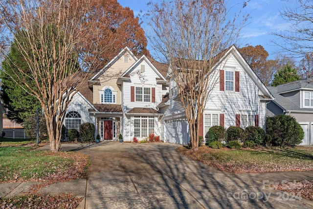 front of property featuring a garage