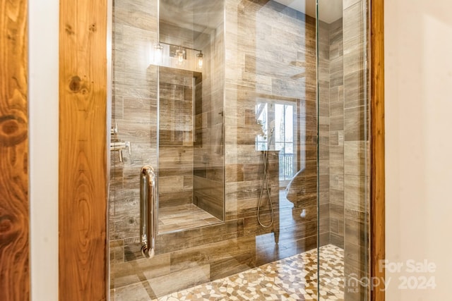 bathroom with walk in shower