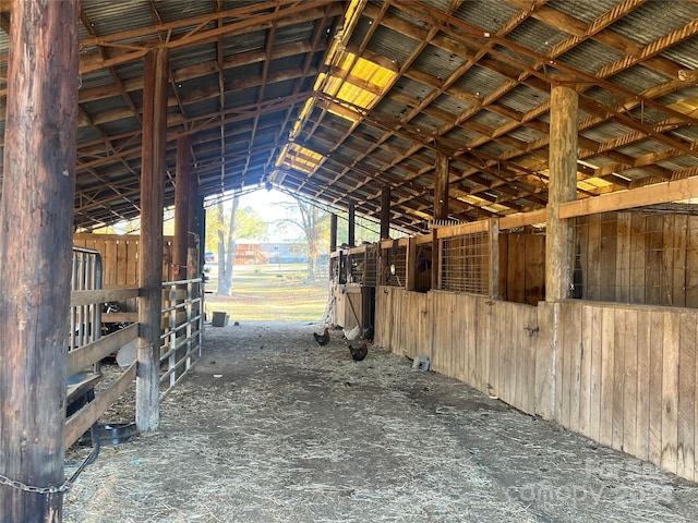 view of horse barn