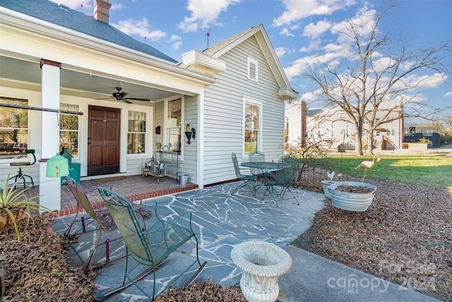 318 N Elm St, Marshville, NC 28103 - view of patio with a ceiling fan