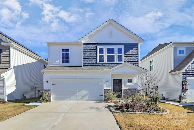 view of front of home featuring a garage