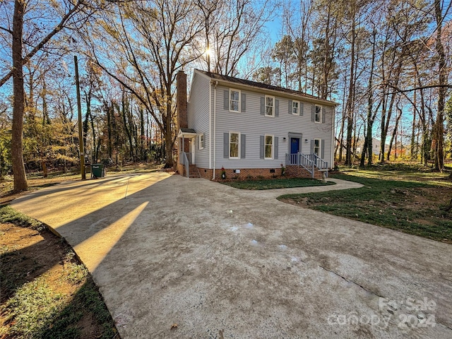 view of colonial home