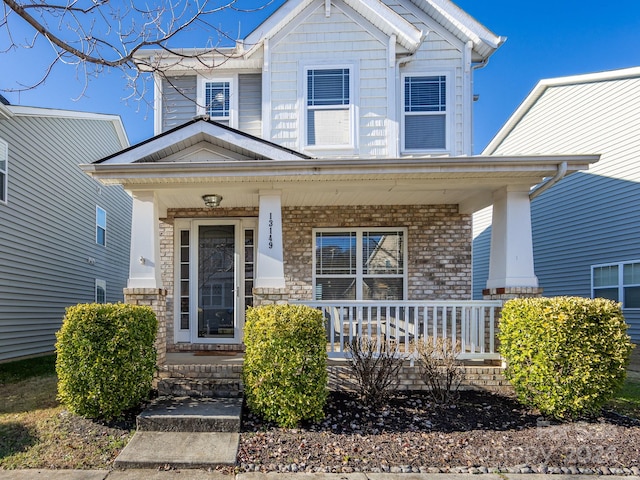 view of front of house featuring covered porch