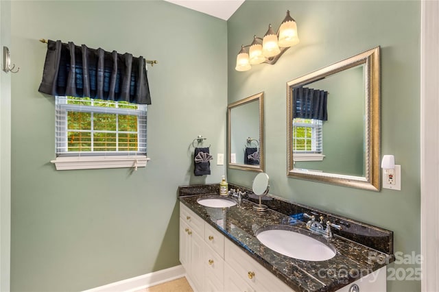 bathroom with vanity