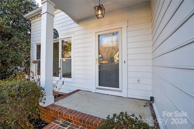 view of doorway to property