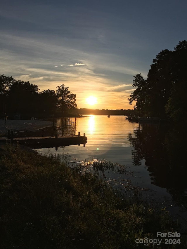 water view with a dock