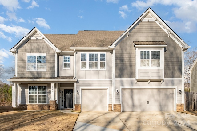 view of front of house featuring a garage