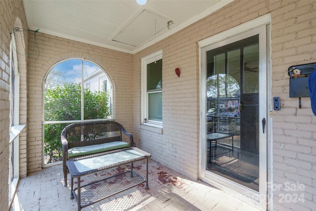 exterior space with covered porch