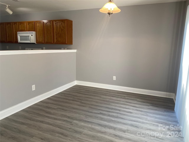 kitchen featuring dark wood-type flooring