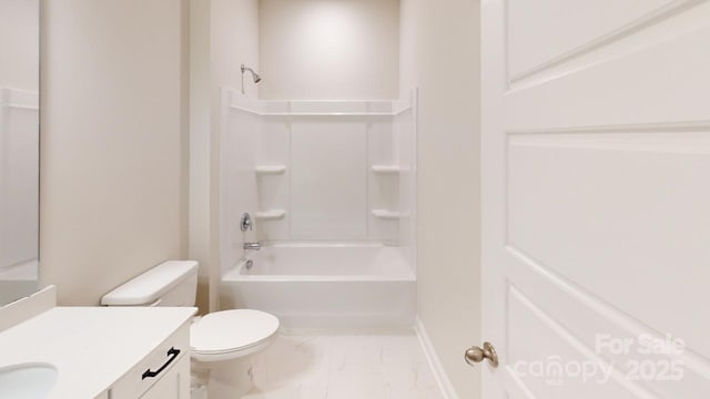 9601 Pointer Rd Unit 77, Huntersville, NC 28078 - full bathroom with bathing tub / shower combination, vanity, and toilet